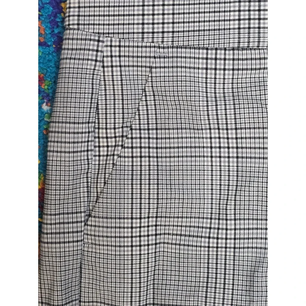NWT MICHAEL KORS Women's Plaid Wool Blend Dress‎ Pants Size 00 Bone MSRP $195